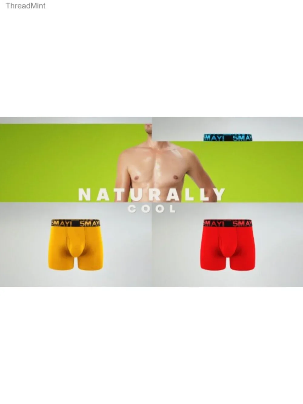 Men's Cotton Boxer Briefs Stretch Underwear Open Fly 6 Pack S-2XL
